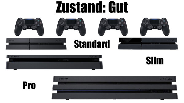 PlayStation 4 Slim/Pro 500GB/1TB PS4 schwarz Zustand: Gut